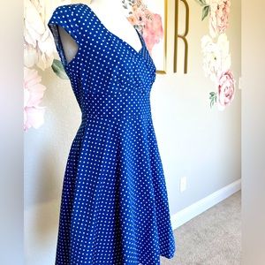 Vintage blue polka dot dress